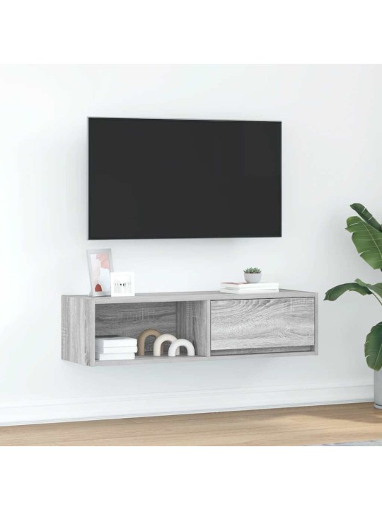 Tv-taso harmaa sonoma 100x31x25,5 cm tekninen puu