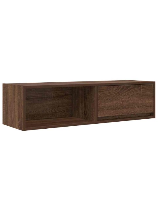 Tv-taso ruskea tammi 100x31x25,5 cm tekninen puu