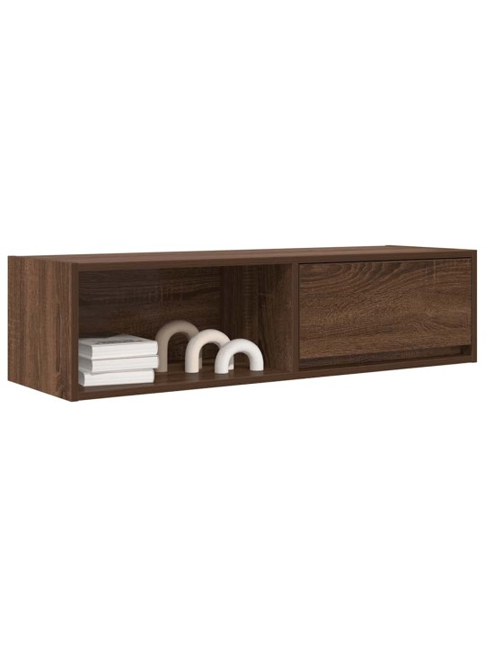 Tv-taso ruskea tammi 100x31x25,5 cm tekninen puu