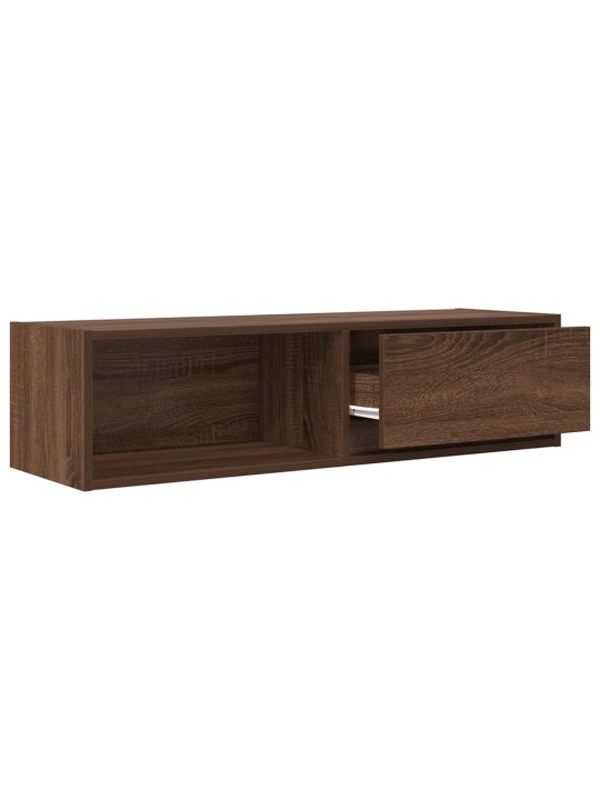 Tv-taso ruskea tammi 100x31x25,5 cm tekninen puu