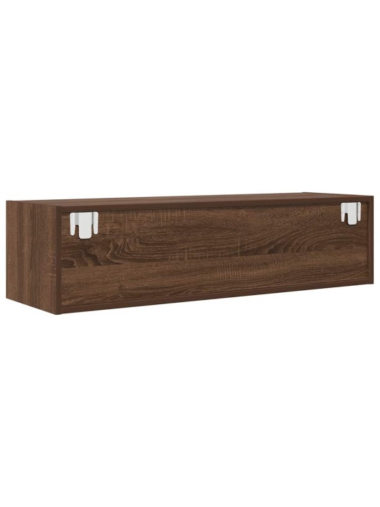 Tv-taso ruskea tammi 100x31x25,5 cm tekninen puu