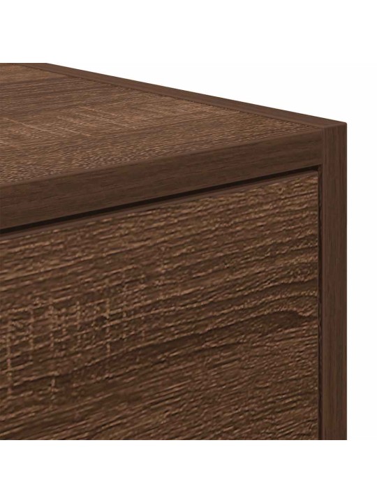 Tv-taso ruskea tammi 100x31x25,5 cm tekninen puu