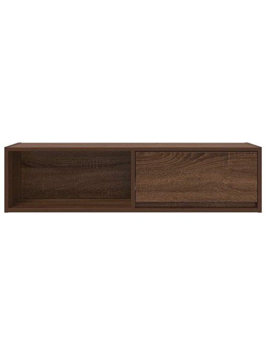 Tv-seinäkaapit 2 kpl ruskea tammi 100x31x25,5 cm tekninen puu