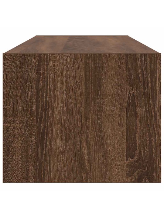 Tv-seinäkaapit 2 kpl ruskea tammi 100x31x25,5 cm tekninen puu