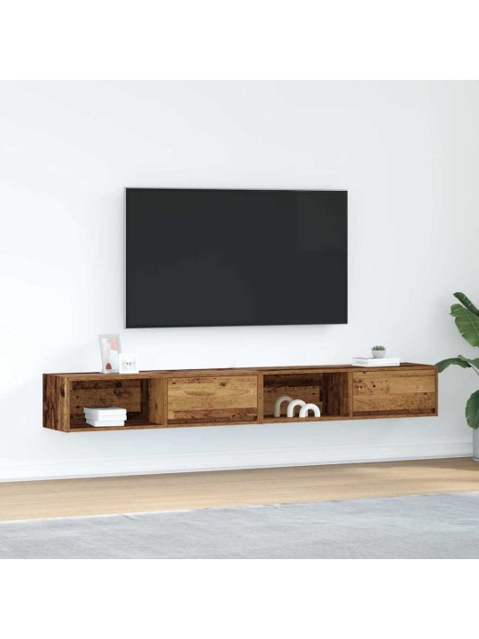 Tv kaapit 2 kpl vanha puu 100x31x25,5 cm suunniteltu puu