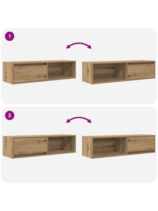 Tv-taso artesaani tammi 100x31x25,5 cm tekninen puu