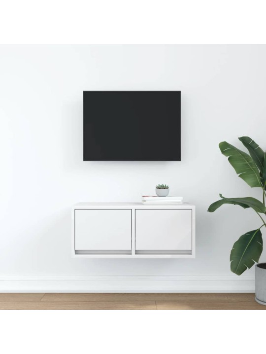 Tv-taso valkoinen 60x31x25,5 cm tekninen puu