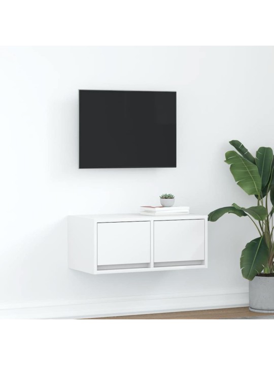 Tv-taso valkoinen 60x31x25,5 cm tekninen puu