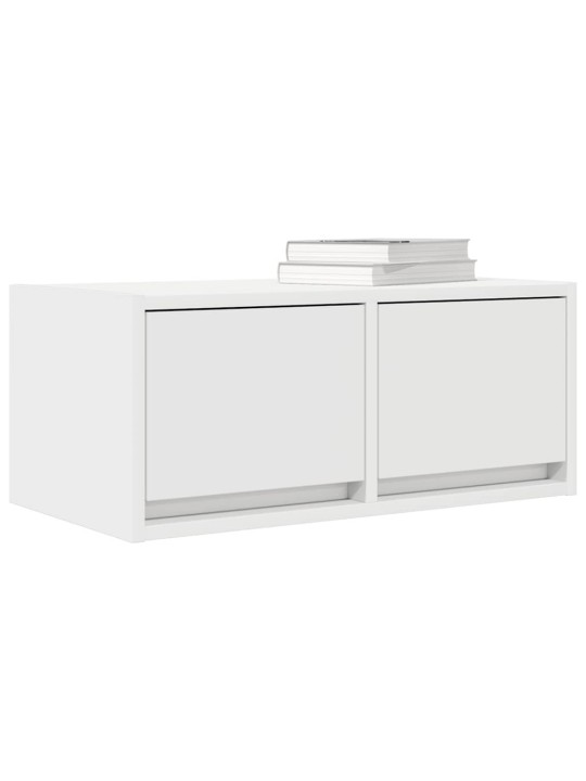 Tv-seinäkaapit 2 kpl valkoinen 60x31x25,5 cm tekninen puu