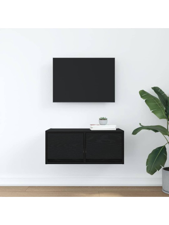 Tv-taso musta tammi 60x31x25,5 cm tekninen puu