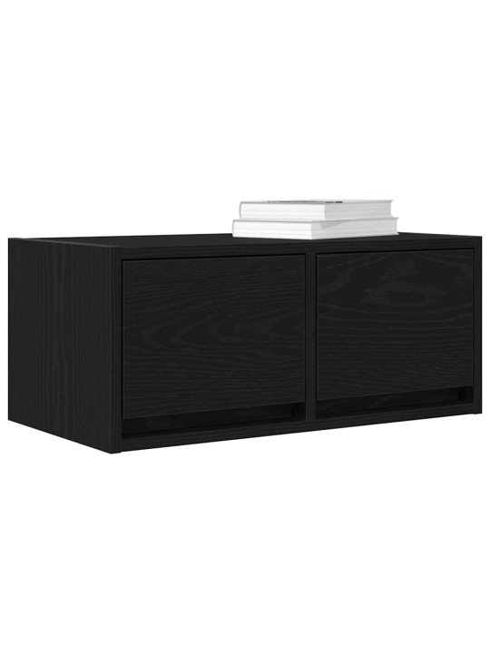 Tv-tasot 2 kpl musta tammi 60x31x25,5 cm tekninen puu