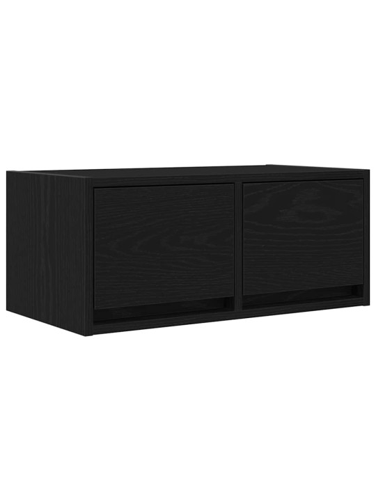 Tv-tasot 2 kpl musta tammi 60x31x25,5 cm tekninen puu
