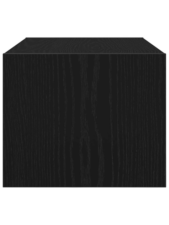 Tv-tasot 2 kpl musta tammi 60x31x25,5 cm tekninen puu