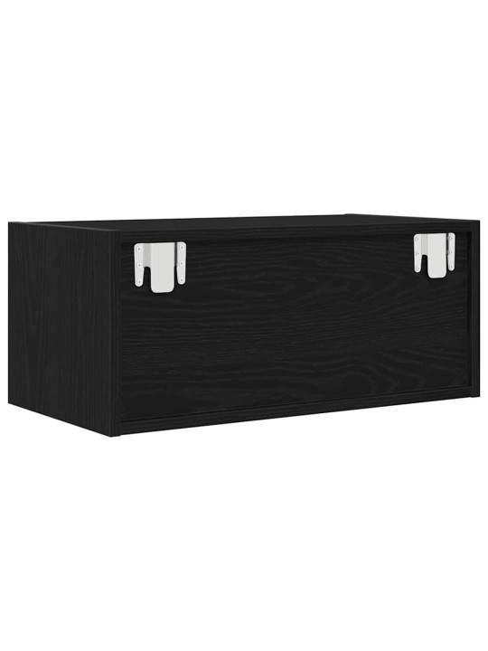 Tv-tasot 2 kpl musta tammi 60x31x25,5 cm tekninen puu