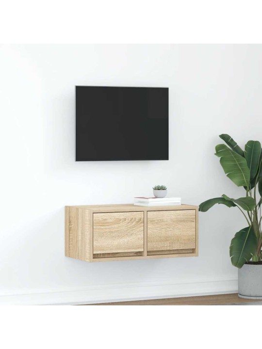 Tv-taso sonoma-tammi 60x31x25,5 cm tekninen puu