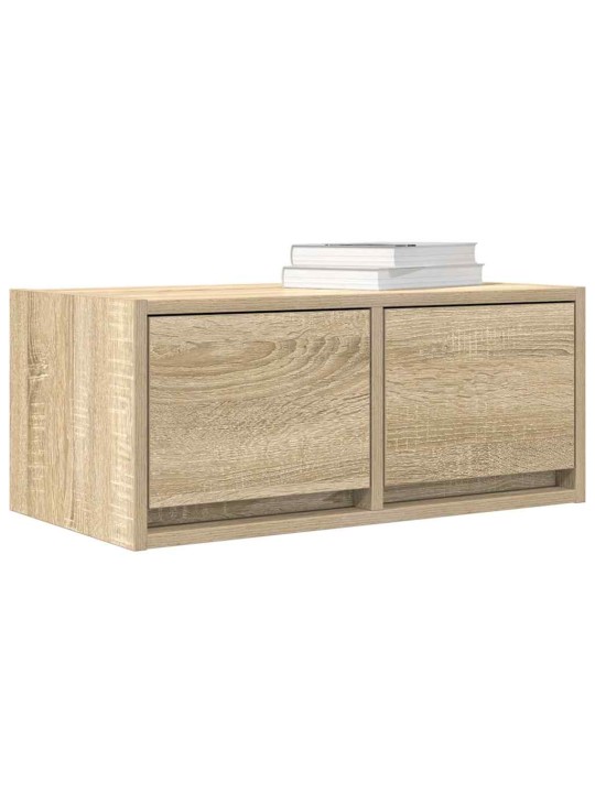 Tv-seinäkaapit 2 kpl sonoma-tammi 60x31x25,5 cm tekninen puu