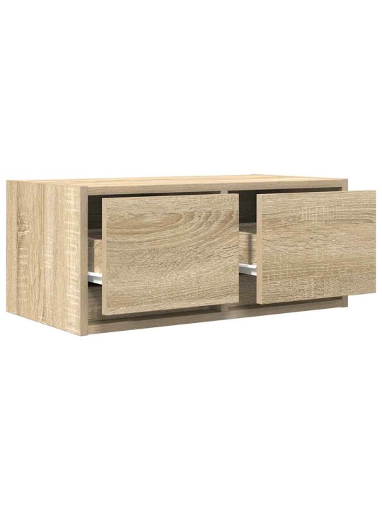 Tv-seinäkaapit 2 kpl sonoma-tammi 60x31x25,5 cm tekninen puu
