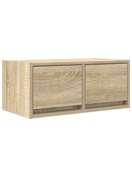 Tv-seinäkaapit 2 kpl sonoma-tammi 60x31x25,5 cm tekninen puu