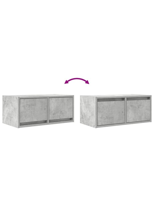 Tv-taso betoninharmaa 60x31x25,5 cm tekninen puu