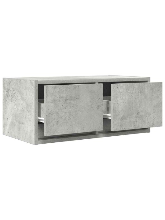 Tv-seinäkaapit 2 kpl betoninharmaa 60x31x25,5 cm tekninen puu