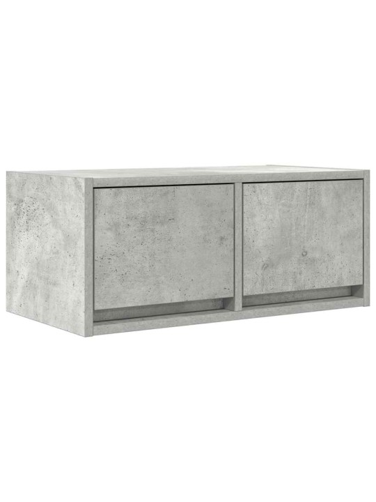 Tv-seinäkaapit 2 kpl betoninharmaa 60x31x25,5 cm tekninen puu