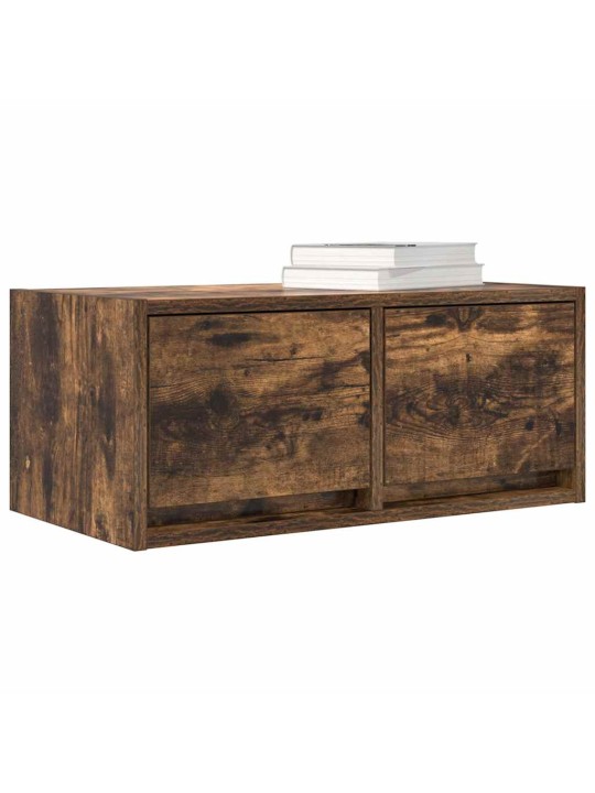 Tv-seinäkaappi 2 kpl savutammi 60x31x25,5 cm tekninen puu