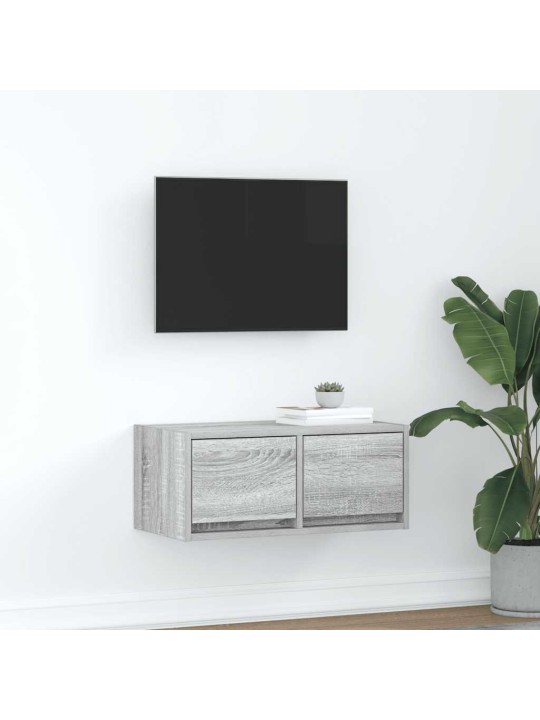 Tv-taso harmaa sonoma 60x31x25,5 cm tekninen puu