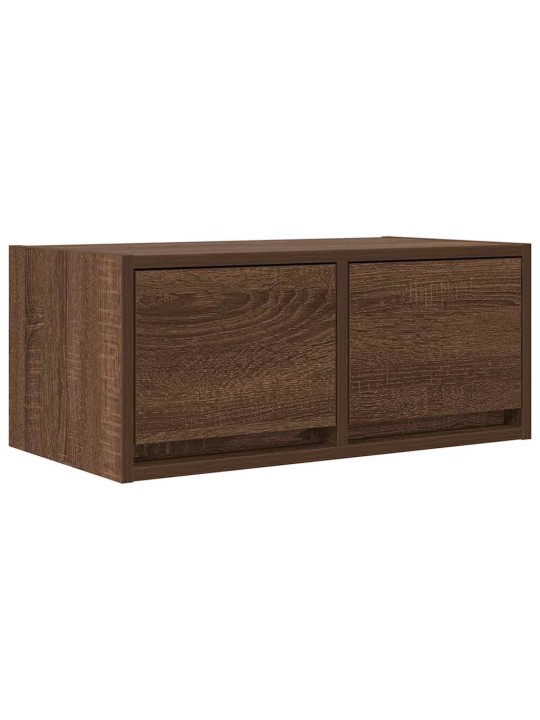 Tv-seinäkaapit 2 kpl ruskea tammi 60x31x25,5 cm tekninen puu