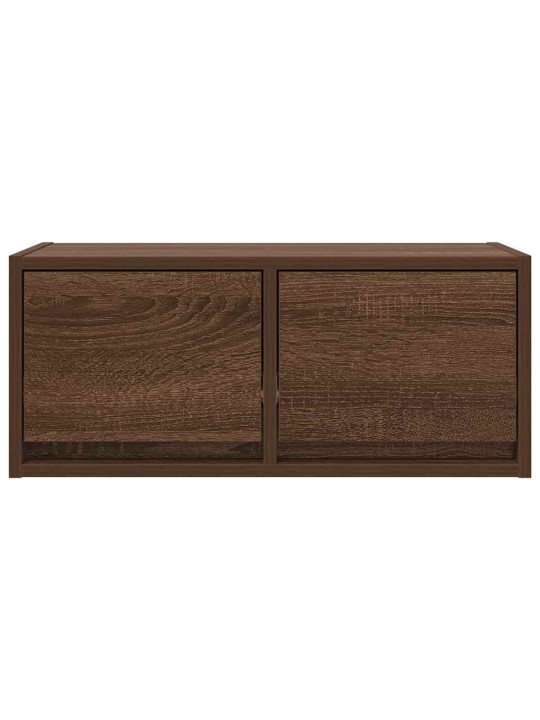 Tv-seinäkaapit 2 kpl ruskea tammi 60x31x25,5 cm tekninen puu