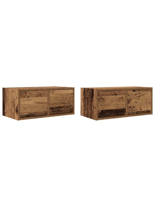 Tv kaapit 2 kpl vanha puu 60x31x25,5 cm suunniteltu puu