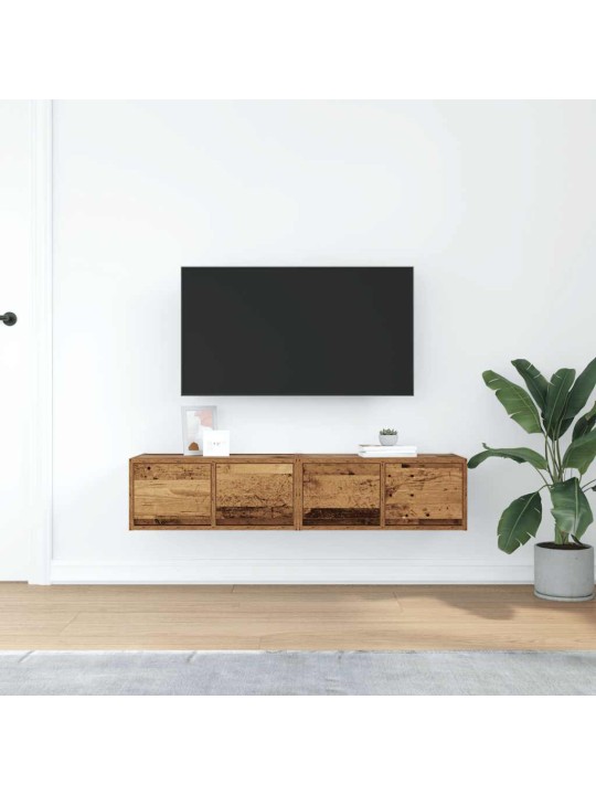 Tv kaapit 2 kpl vanha puu 60x31x25,5 cm suunniteltu puu