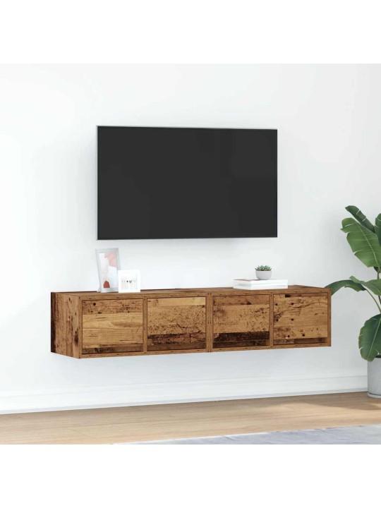 Tv kaapit 2 kpl vanha puu 60x31x25,5 cm suunniteltu puu