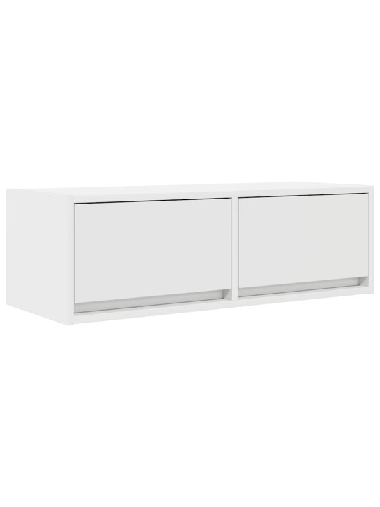 Tv-taso valkoinen 80x31x25,5 cm tekninen puu