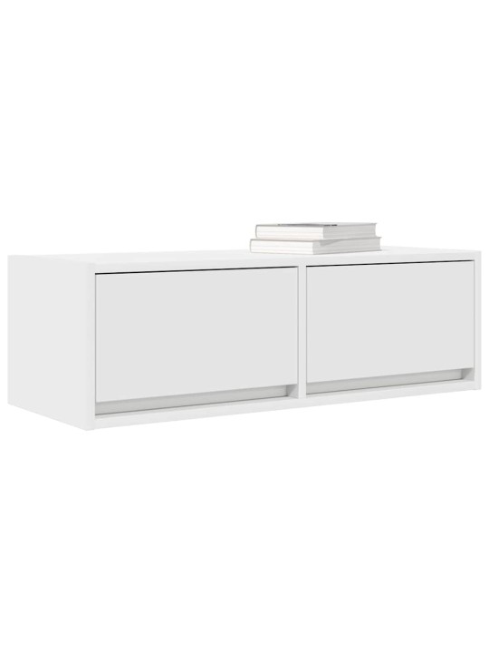 Tv-taso valkoinen 80x31x25,5 cm tekninen puu