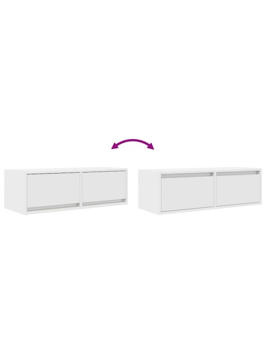 Tv-taso valkoinen 80x31x25,5 cm tekninen puu