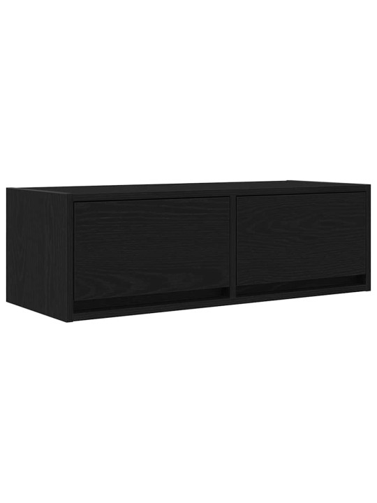 Tv-tasot 2 kpl musta tammi 80x31x25,5 cm tekninen puu