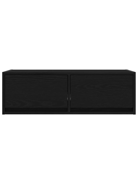 Tv-tasot 2 kpl musta tammi 80x31x25,5 cm tekninen puu