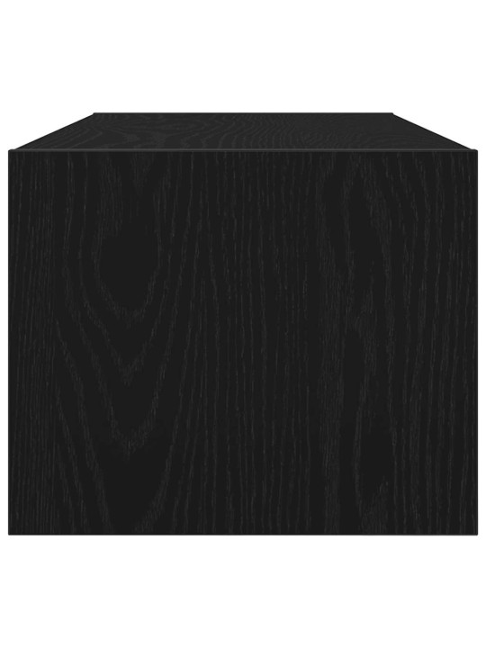 Tv-tasot 2 kpl musta tammi 80x31x25,5 cm tekninen puu