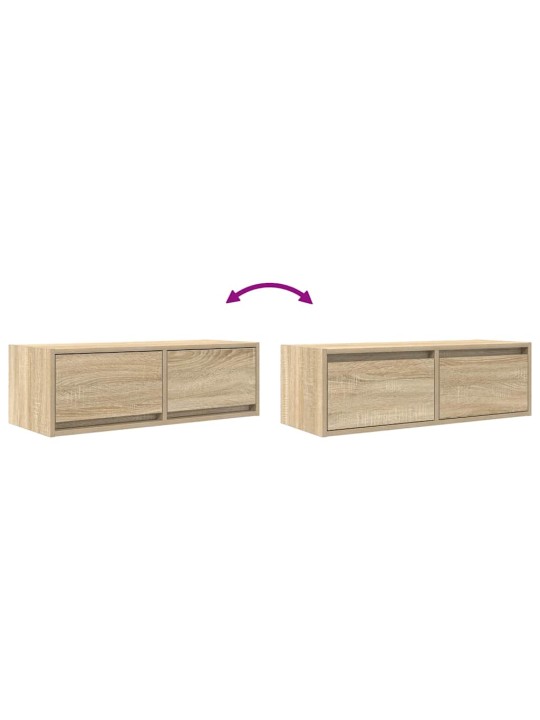 Tv-taso sonoma-tammi 80x31x25,5 cm tekninen puu