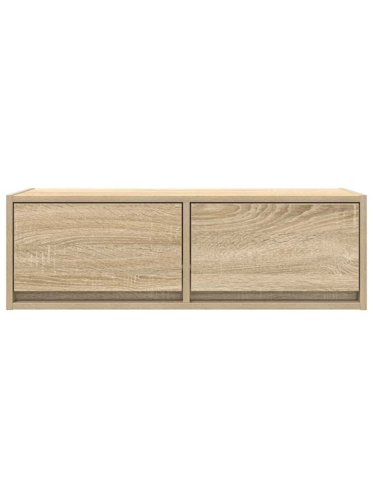 Tv-seinäkaapit 2 kpl sonoma-tammi 80x31x25,5 cm tekninen puu