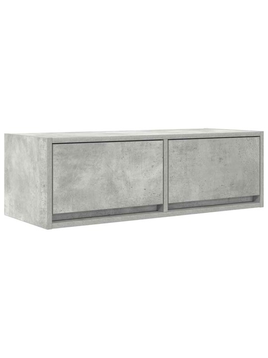 Tv-taso betoninharmaa 80x31x25,5 cm tekninen puu