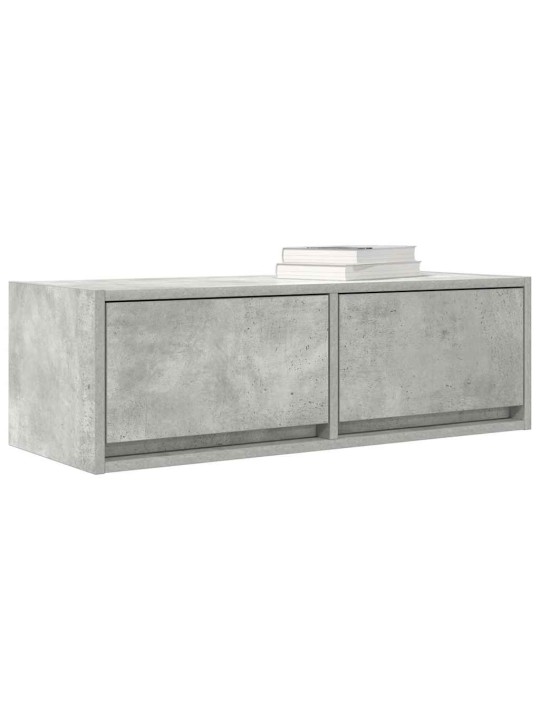Tv-taso betoninharmaa 80x31x25,5 cm tekninen puu