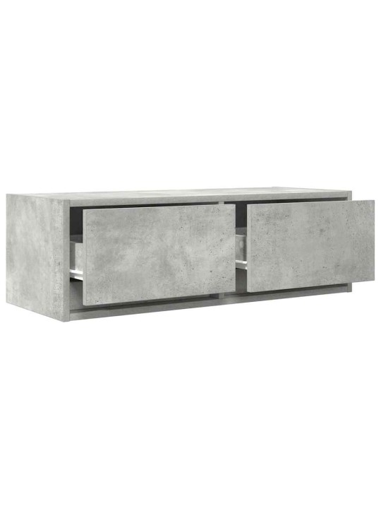 Tv-taso betoninharmaa 80x31x25,5 cm tekninen puu
