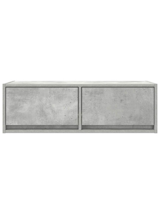 Tv-taso betoninharmaa 80x31x25,5 cm tekninen puu