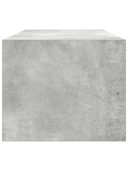 Tv-taso betoninharmaa 80x31x25,5 cm tekninen puu