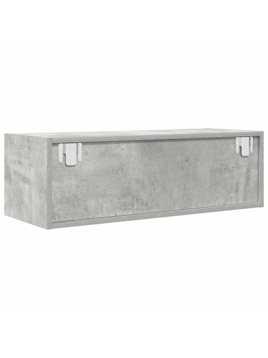 Tv-taso betoninharmaa 80x31x25,5 cm tekninen puu