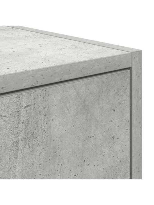 Tv-taso betoninharmaa 80x31x25,5 cm tekninen puu