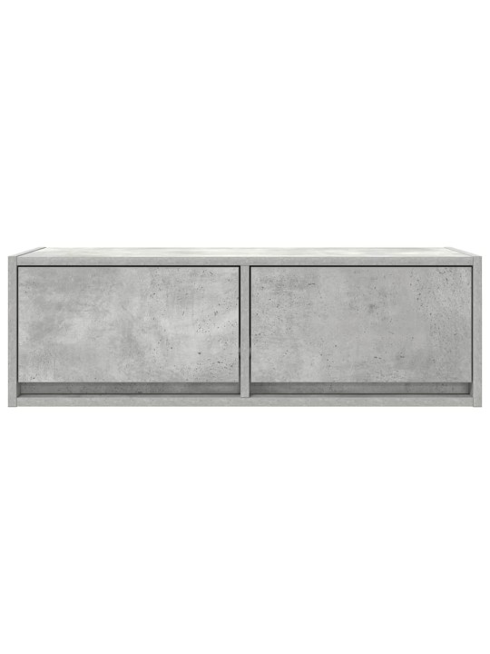 Tv-seinäkaapit 2 kpl betoninharmaa 80x31x25,5 cm tekninen puu