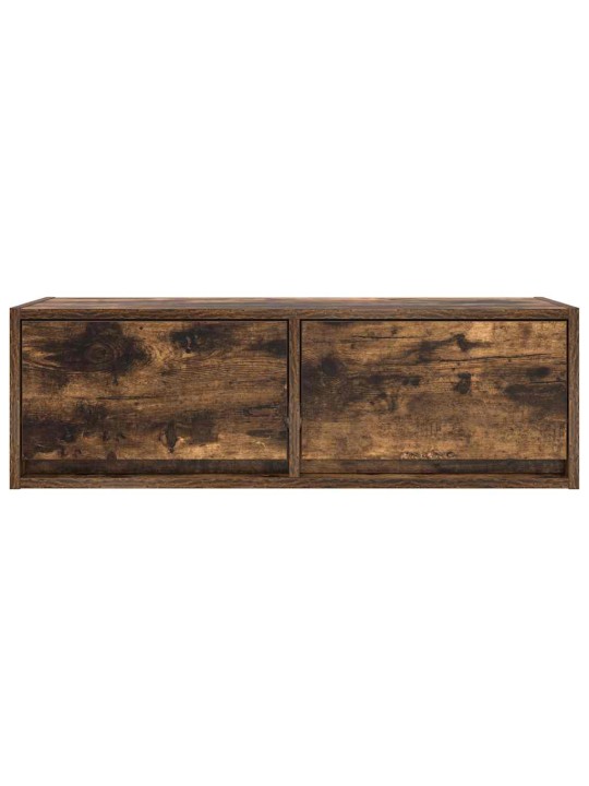 Tv-seinäkaappi 2 kpl savutammi 80x31x25,5 cm tekninen puu