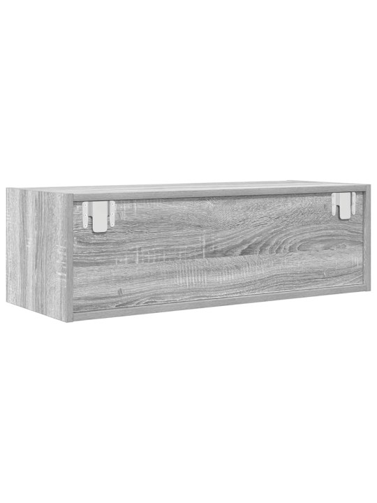 Tv-taso harmaa sonoma 80x31x25,5 cm tekninen puu